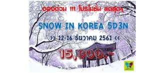SNOW IN KOREA 5D3N LJ (DEC’18)